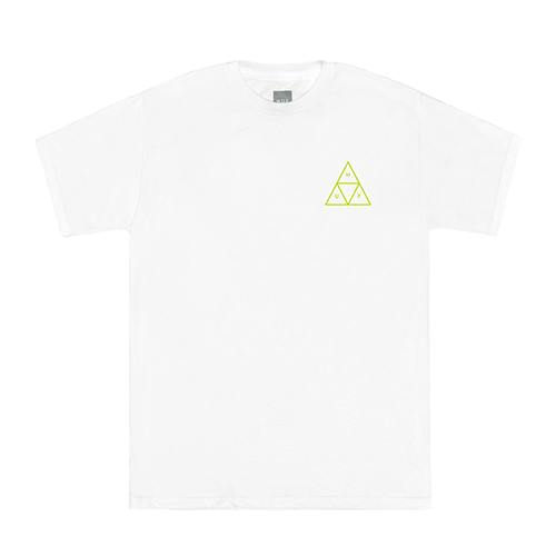 TRIPLE TRIANGLE TEE-WHT(grn)