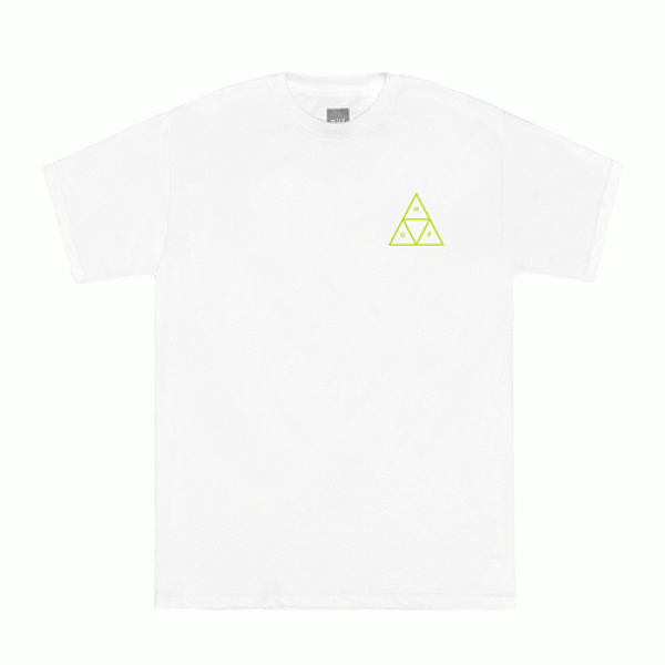 TRIPLE TRIANGLE TEE-WHT(grn)