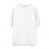 UNISEX BASIC OVERSIZED ZIPPER T-SHIRTS WHITE