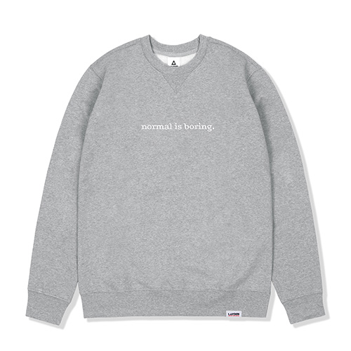 NORMAL IS BORING SWEATSHIRTS-GRAY