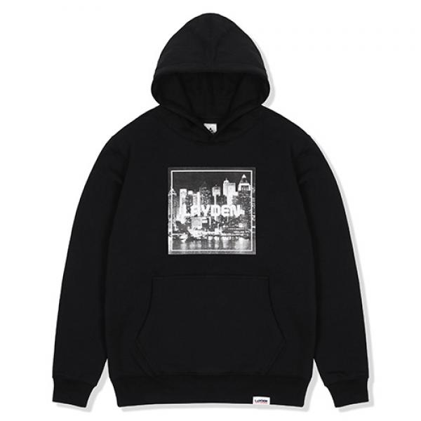 MANHATTAN BOX LOGO PULLOVER HOODIE-BLACK