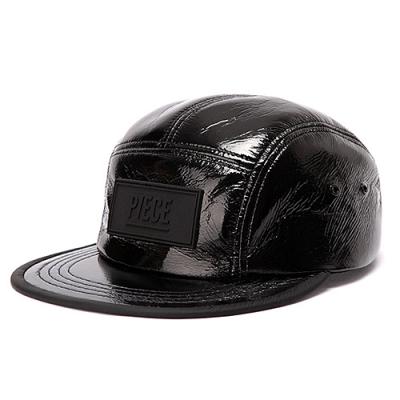 PIECE BOX GLOSSY CAMP CAP (BLACK)