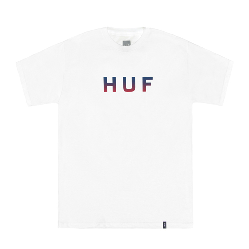 ORIGINAL LOGO HALF TONE GRA TEE-WHT