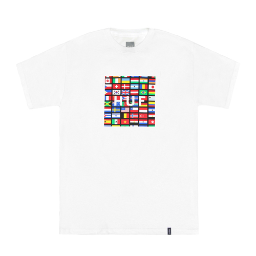 FLAG BOX LOGO TEE-WHT