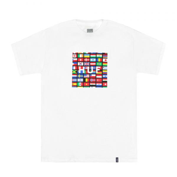 FLAG BOX LOGO TEE-WHT