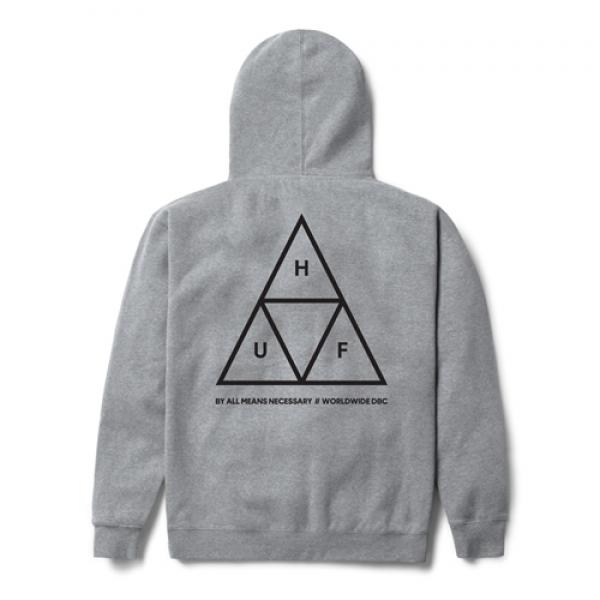 TRIPLE TRIANGLE PULLOVER FLEECE-H.GRAY