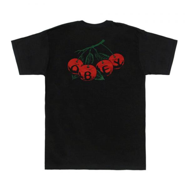 (163081220)CHERRIES TEE-BLK