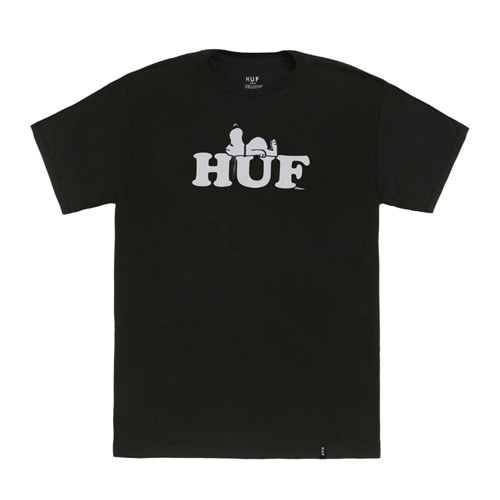 HUF X SNOOPY TEE-BLK