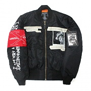 WHATS YOUR NAME MA-1 JACKET - BLACK