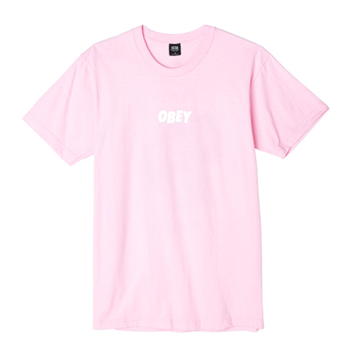 (163081216)OBEY JUMBLED TEE-PINK