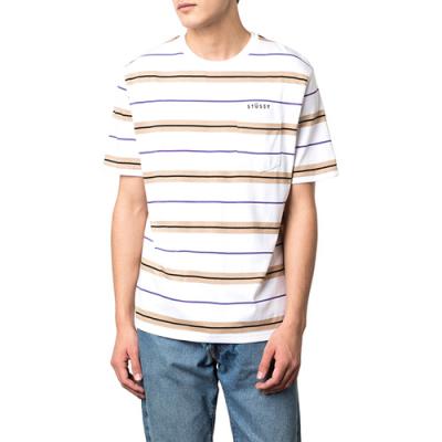 ALEX STRIPE S/SL CREW-WHT