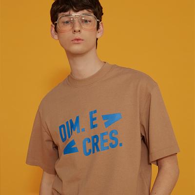 DIM. E CRES. SIMPLE LOGO HALF TEE_BROWN