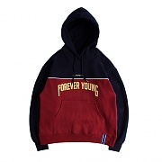 FOREVER YOUNG PIPING HOODIE_BURGUNDY