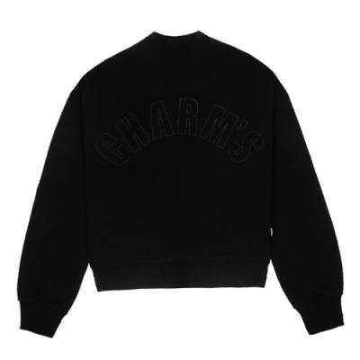 HALF HIGH NECK SWEATSHIRT-BK