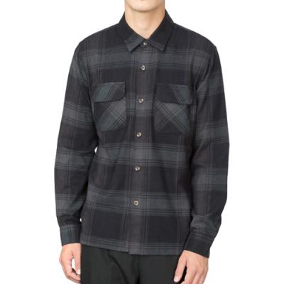 SHADOW PLAID LS SHIRT-BLK