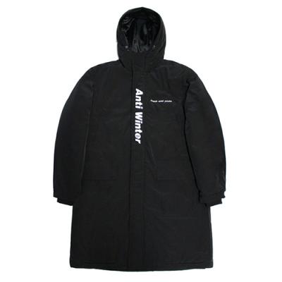 ANTI WINTER LONG PADDING JACKET - BLACK