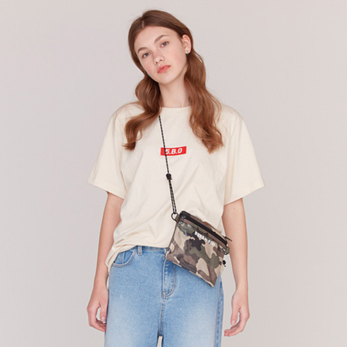 5.B.O BOX LOGO T-SHIRTS-IVORY
