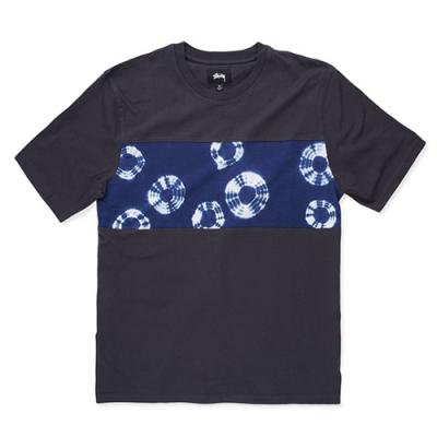 SHIBORI CREW TEE-GREY