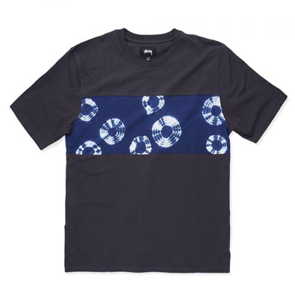 SHIBORI CREW TEE-GREY