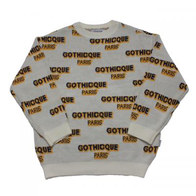 [고디크] GOTHICQUE - Gothicque Pattern Knit (WHITE) 고디크패턴니트