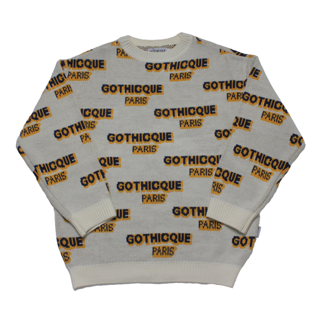 [ũ] GOTHICQUE - Gothicque Pattern Knit (WHITE) ũϴƮ