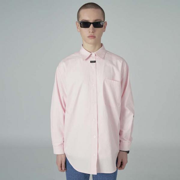 Neck cursor point shirt-pink