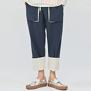 Fisher-man Rollup Easy Pants-navy