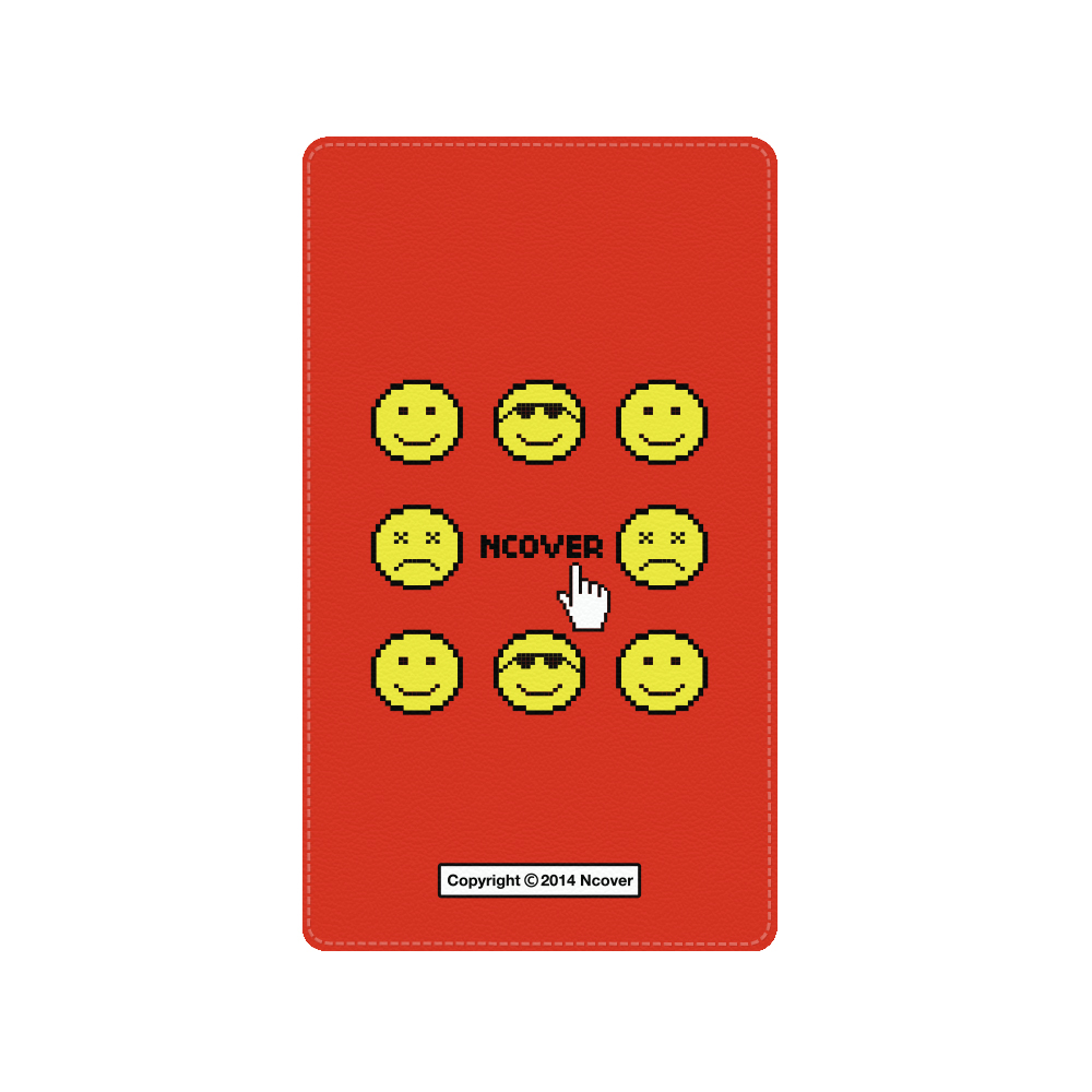 Smile face battery-red