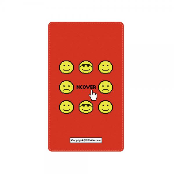 Smile face battery-red