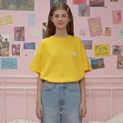 Flower point tshirt-yellow