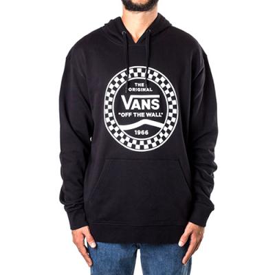 CHECKERED SIDE STRIPE FRONT PO-BLACK