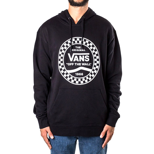 CHECKERED SIDE STRIPE FRONT PO-BLACK