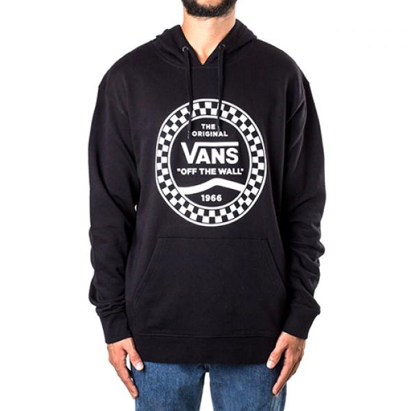 CHECKERED SIDE STRIPE FRONT PO-BLACK