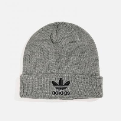 (CL5301) TREFOIL BEANIE-HEATHER GREY/BLACK