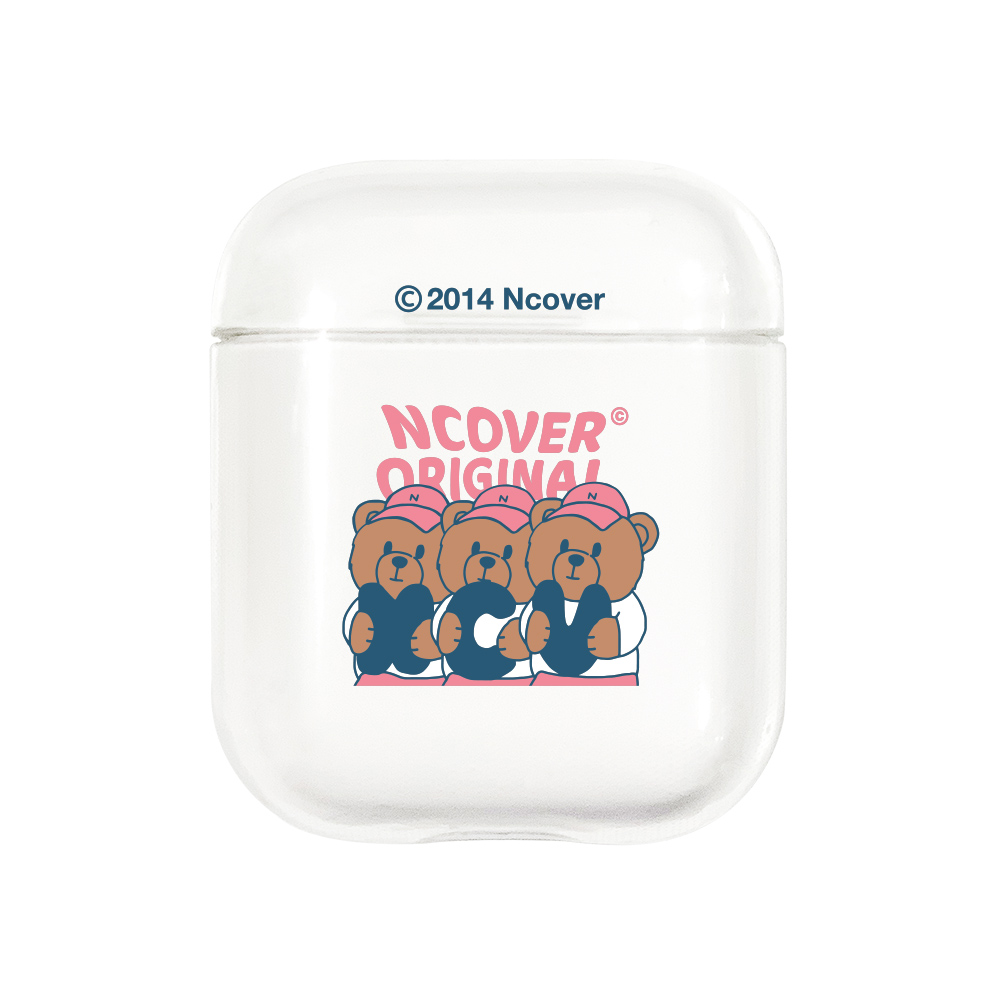 Ncv alphabet bruin-pink(airpods clear jelly)