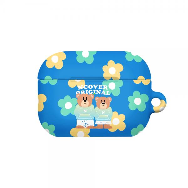 Flower couple hoodie bruin-blue(airpods pro hard)