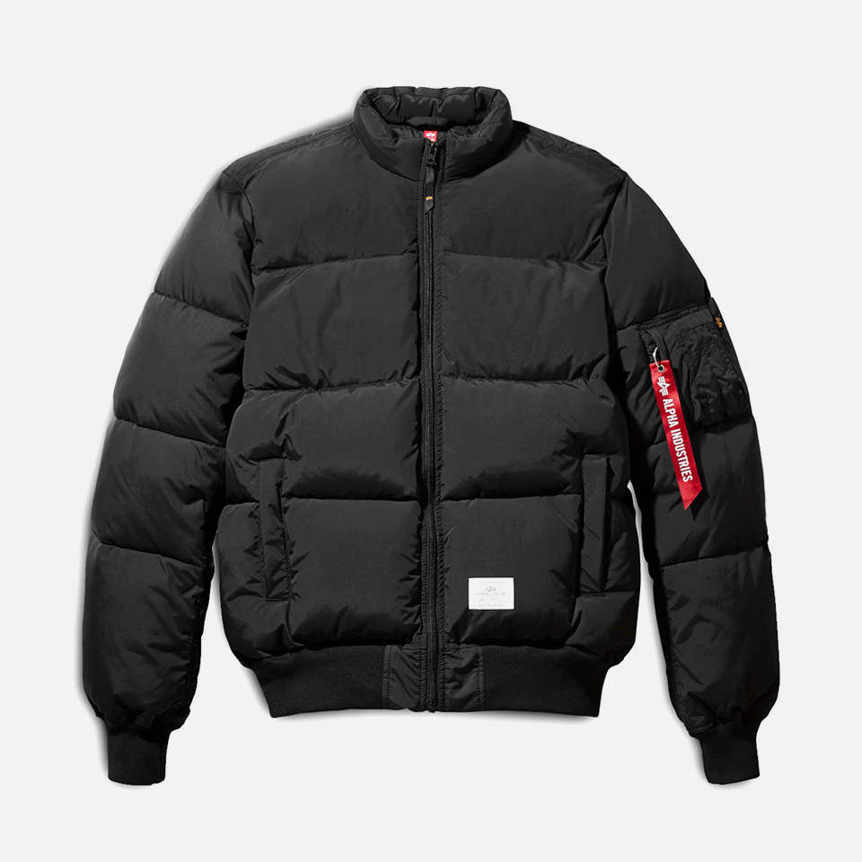 MA-1 QUILTED FLIGHT JACKET-BLACK