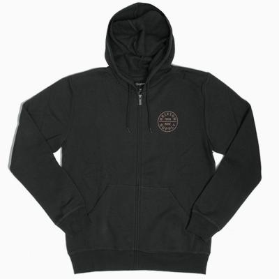 OATH ZIP HOOD FLEECE-WASHED BLACK