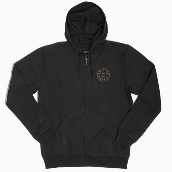 OATH ZIP HOOD FLEECE-WASHED BLACK