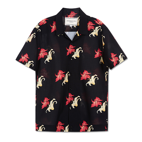 MAN ANDERSSON ALOHA SHIRT-BLACK/RED