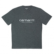 (I017144)WIP S/S SCRIPT T-SHIRT-DARK GREY HEATHER