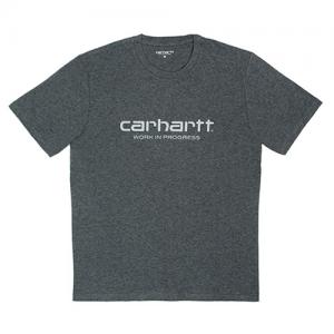 (I017144)WIP S/S SCRIPT T-SHIRT-DARK GREY HEATHER