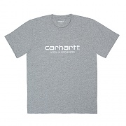 (I017144)WIP S/S SCRIPT T-SHIRT-GREY HEATHER