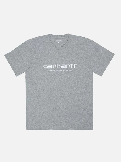 (I017144)WIP S/S SCRIPT T-SHIRT-GREY HEATHER
