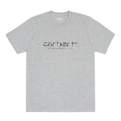 (I017144) WIP SCRIPT T-SHIRT-GREY HEATHER/CAMO DUCK