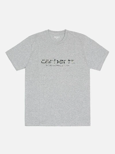 (I017144) WIP SCRIPT T-SHIRT-GREY HEATHER/CAMO DUCK