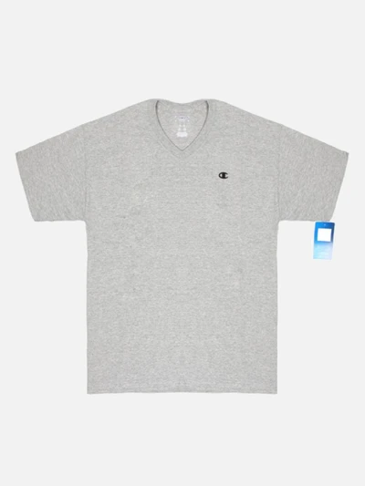 (T4651) 가슴로고 V넥 반팔티 OXFORD GRAY