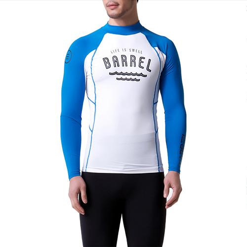 SWELL MEN RASHGUARD V2-BLUE/WHITE