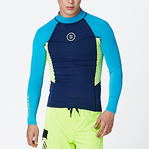 CIRCLE RASHGUARD-BLUE-N.YELLOW