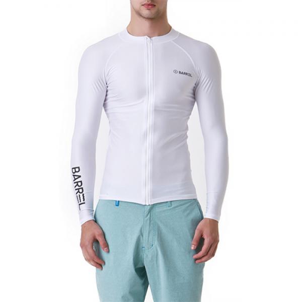 KUA ZIP-UP RASHGUARD-WHITE